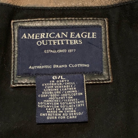 Leather motorcycle riding style jacket - Picture 5 of 5